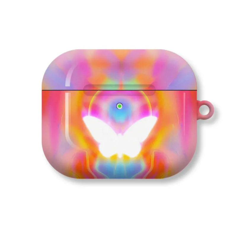Butterfly abstract retro hard PC earphone case for Apple AirPods 4 and AirPods Pro 2nd generation