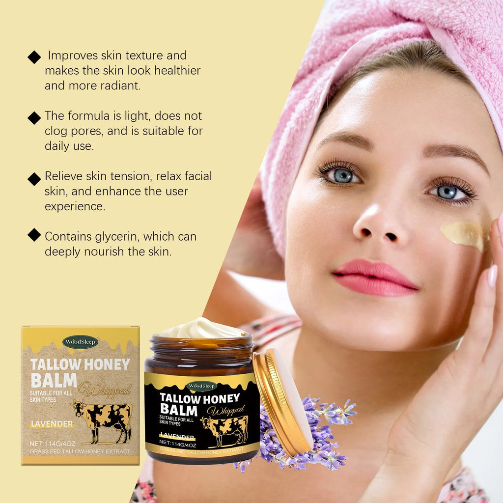 114g jar of Butter Skin Cream with honey and lavender extract for face and body moisturising