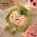 2000ml cartoon face hot water injection bag in apple red or apple green, high density PVC, size including packaging 2000ml
