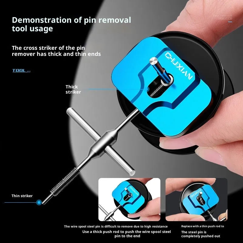Spinning reel repair wrench disassembly set in aluminium alloy for fishing reel modification