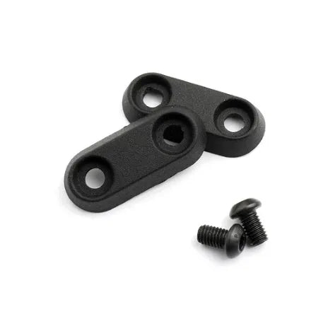 Black aluminium riser fixing latch 46x20mm for Ninebot ES electric scooter front fork connection