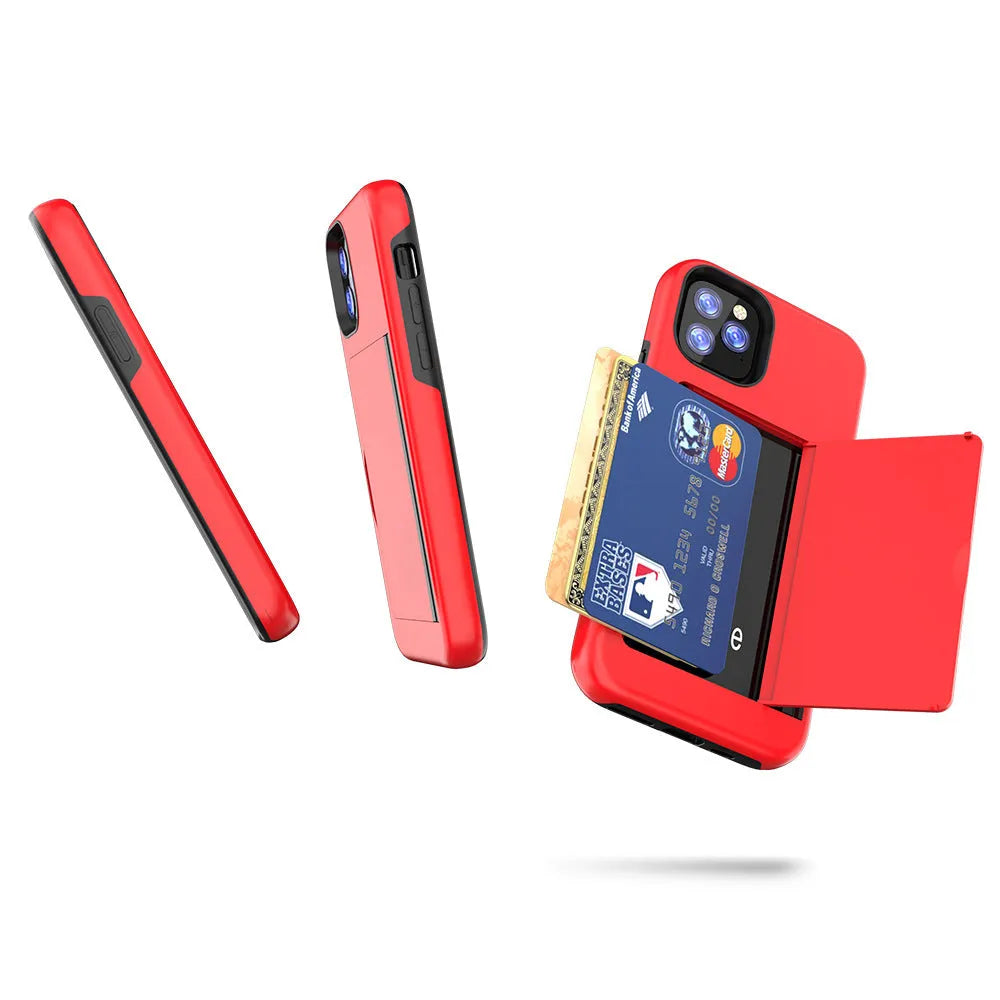 Solid colour mobile phone case for iPhone 11 series in black, red, pink, dark blue, blue, or purple