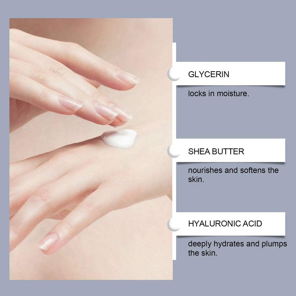 30g tube of moisturising hand cream with hyaluronic acid and glycerin
