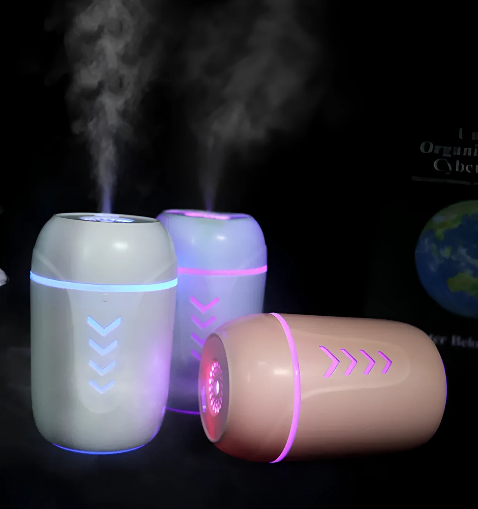 X3 portable car humidifier in columnar design with 200ml capacity tank