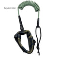 High elasticity surfboard hand holding rope on a plain background.
