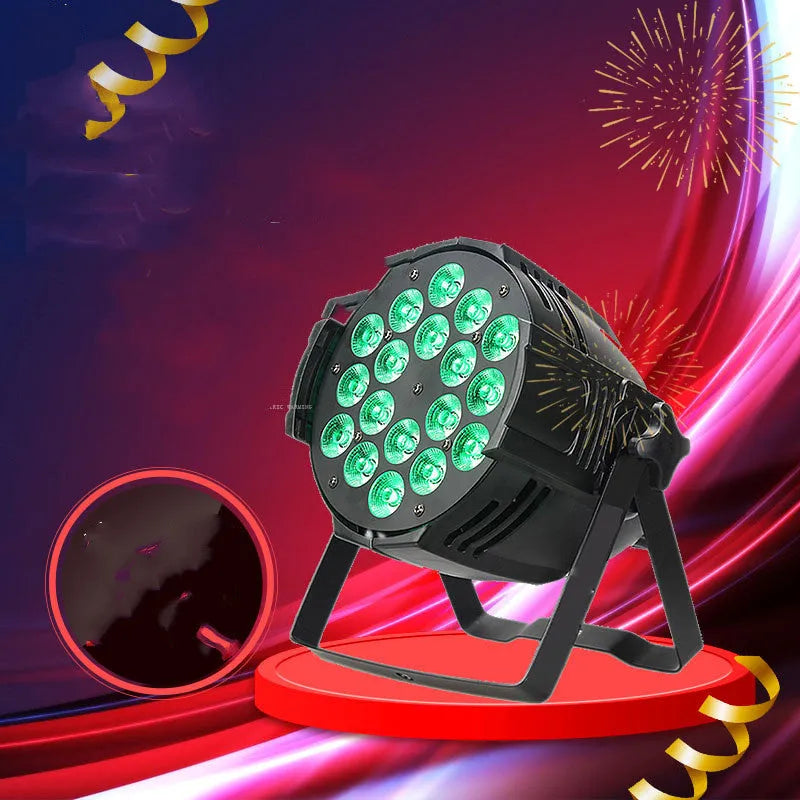 LED18 full-colour par light with 18 LED dyeing lights, six-in-one design, and 110-240V voltage