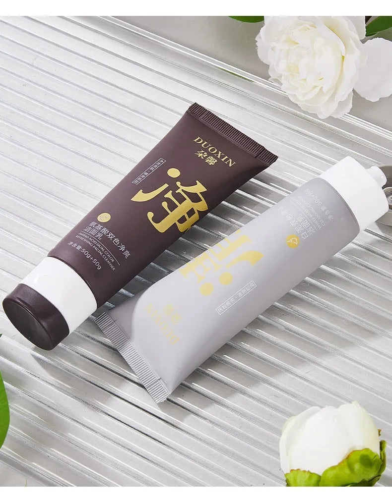 Amino acid facial cleanser tube measuring 177 × 50 × 41mm for deep cleansing of skin