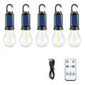 Five solar-powered outdoor lantern lights with pastoral design and ABS plastic construction