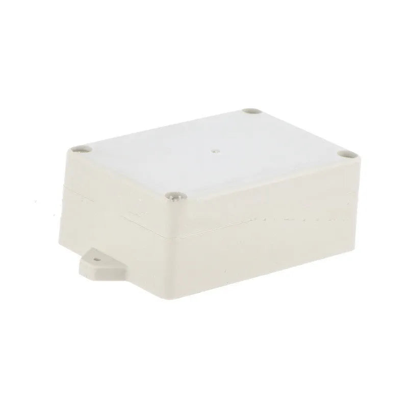 Black ABS plastic waterproof instrument box for security system power supply.
