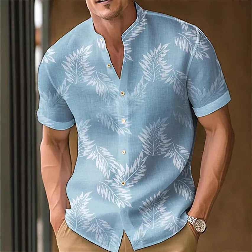 Men's printed casual shirt in polyester fabric available in multiple colours and sizes.