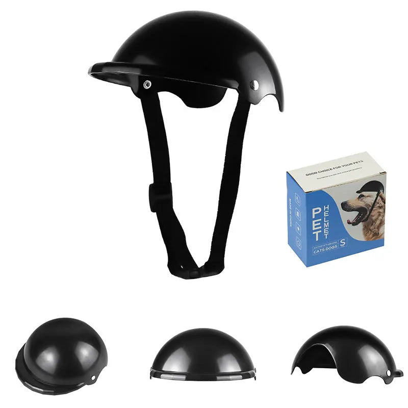 S size plastic pet helmet for small dogs in pink colour with injection moulded construction