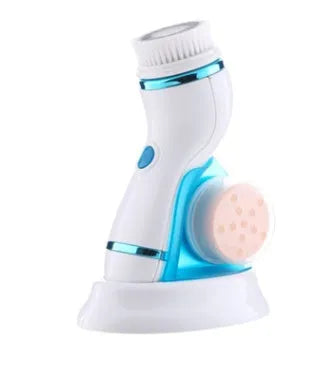 Electric pore cleaner ultrasonic blackhead remover blue with three brush heads