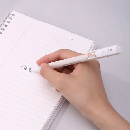 Black full needle tube gel pen with 14.1x1.1cm plastic body for office and stationery use