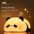 Panda-shaped rechargeable night light with cartoon design for children's bedrooms