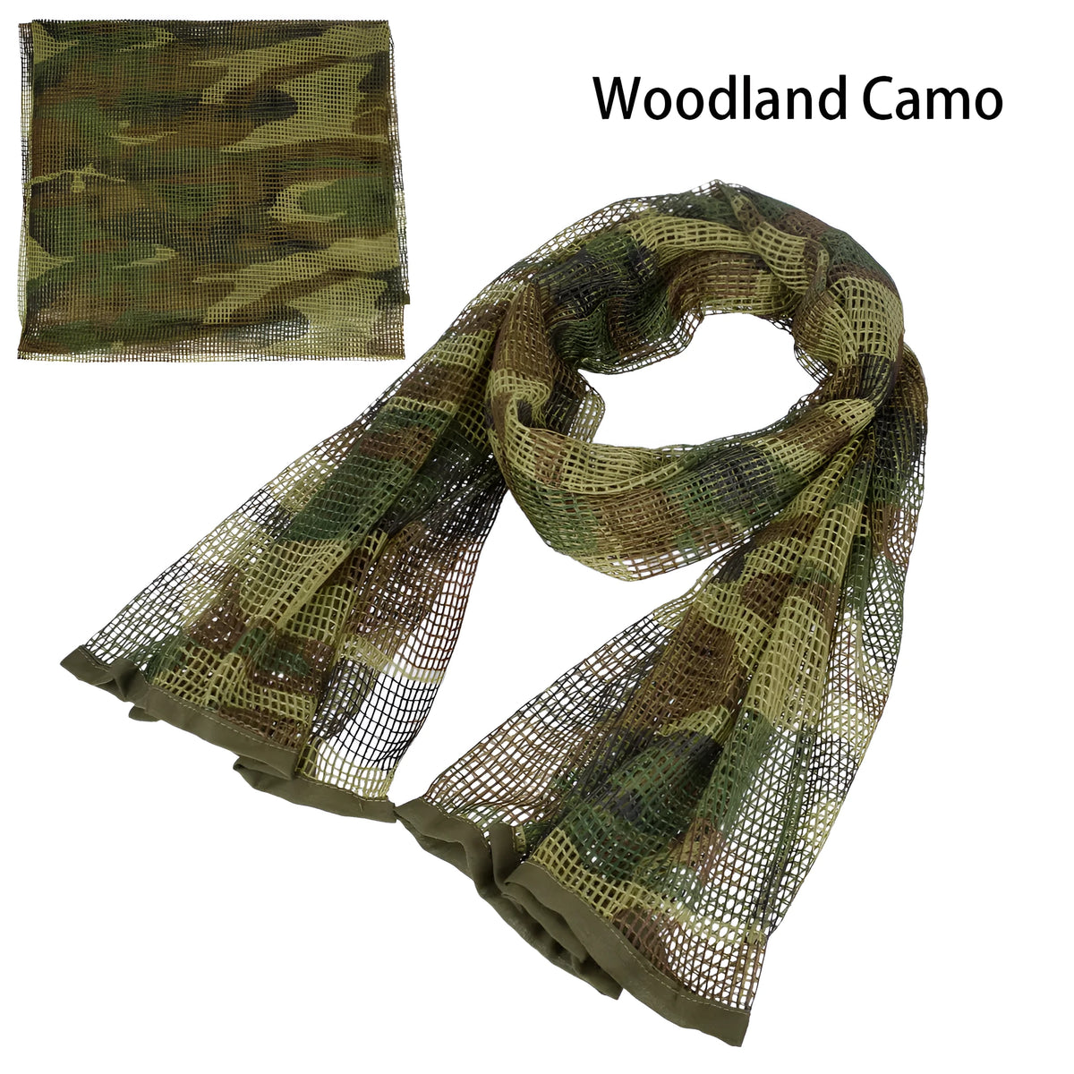 Breathable camouflage polyester outdoor scarf in British Camouflage pattern, average size unisex