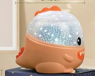 Dinosaur projection lamp star light with USB power and music box in pink colour variant