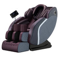 Home massage chair in classic black brown polyurethane leather with full-body electric function
