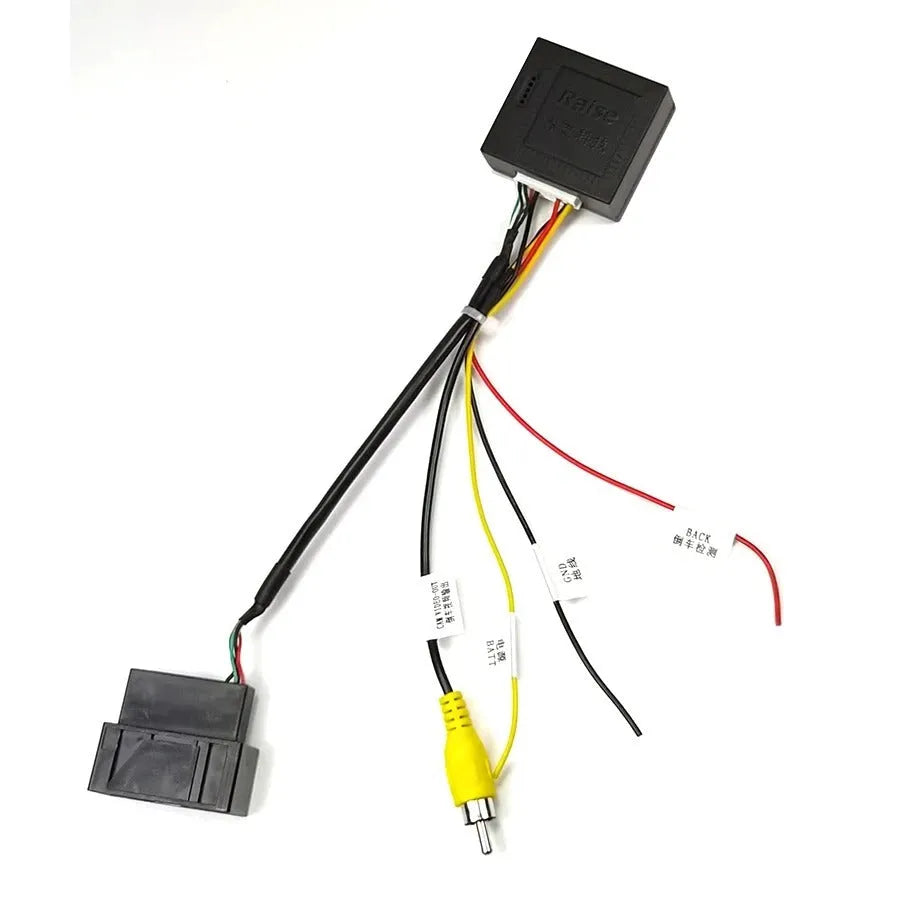 Black car camera conversion box for MIB host Volkswagen and Skoda vehicles