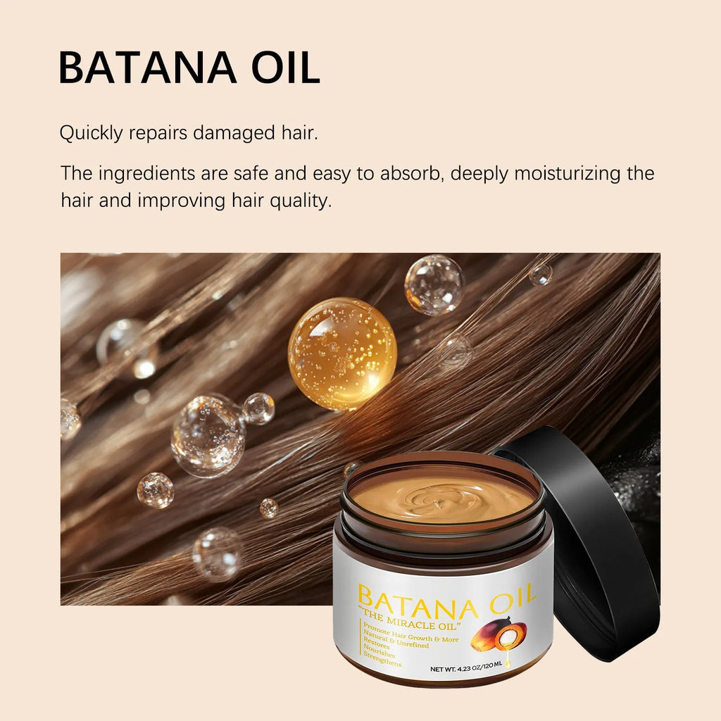 Batana Hair Mask 120ml container for frizzy youth hair treatment