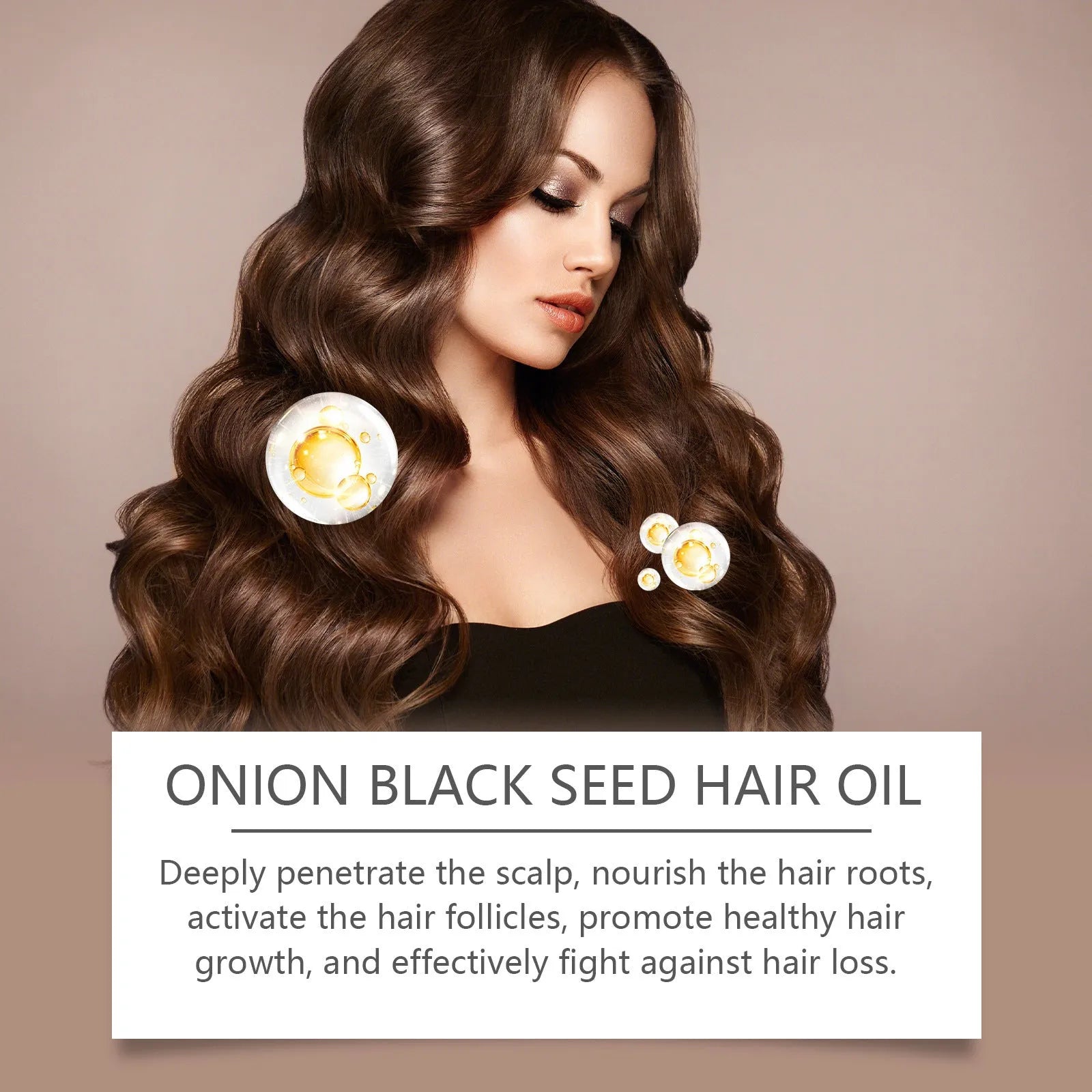 100ml bottle of nourishing hair care essential oil with applicator accessories