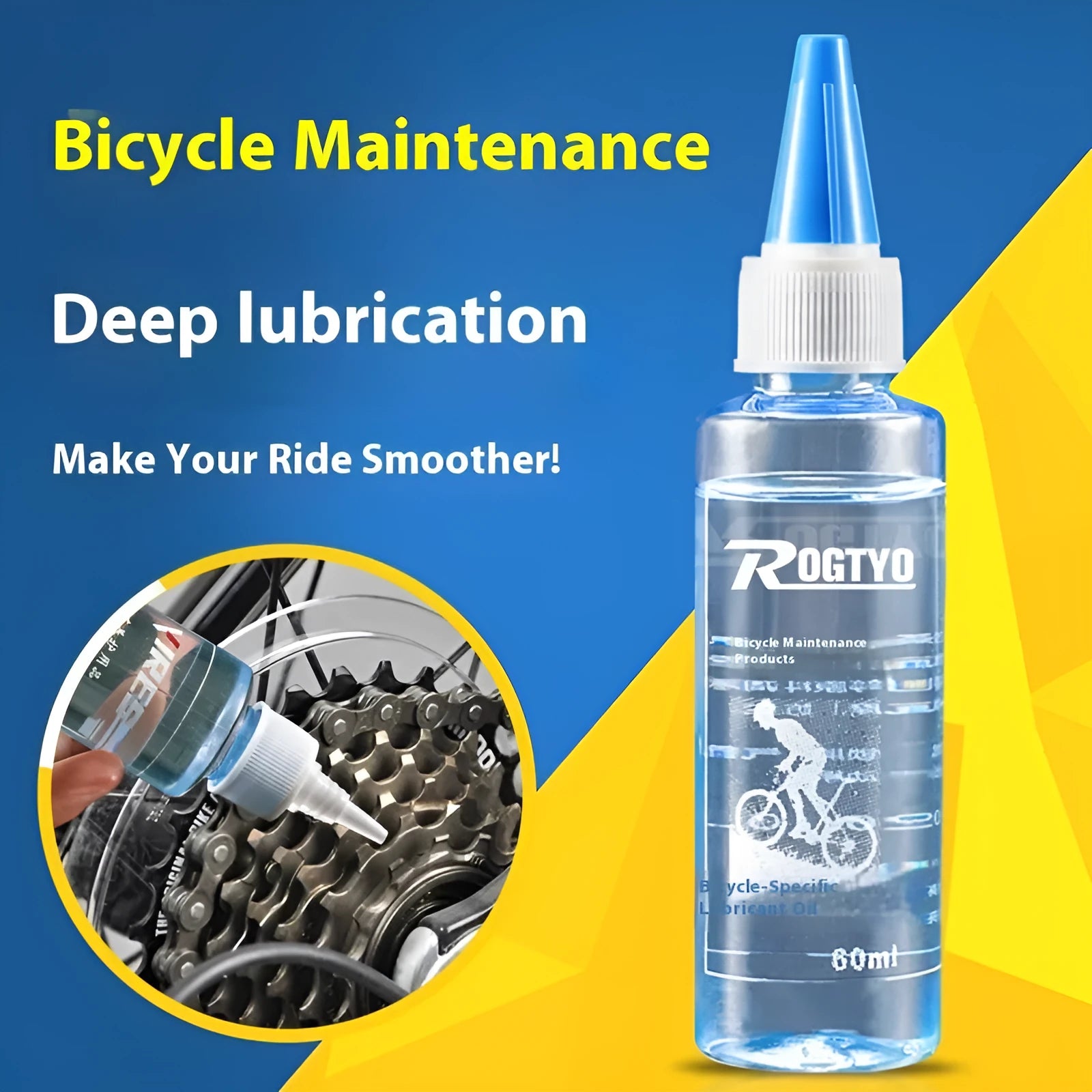 60ml bottle of bicycle chain lubricating oil for mechanical maintenance and rust prevention