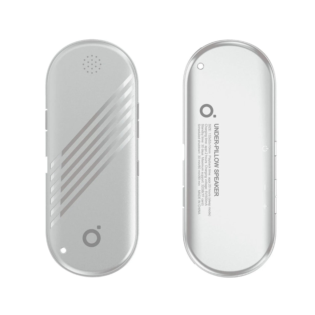 White Noise Gas Bone Conduction Sense Card Timing Bluetooth Speaker in black, white, sky blue, and pink