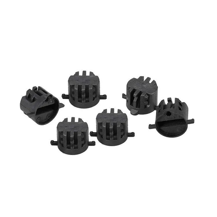 Surfboard G5 tail rudder round cup set of 6 PVC pieces in black and white