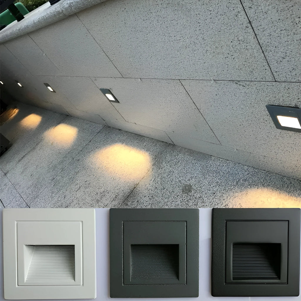 3W LED infrared sensor lamp with aluminium shell, 90x90mm, for outdoor stair and corridor night lighting