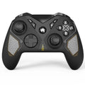 Black ABS plastic wireless game controller with textured grip for Nintendo, PC, and mobile.