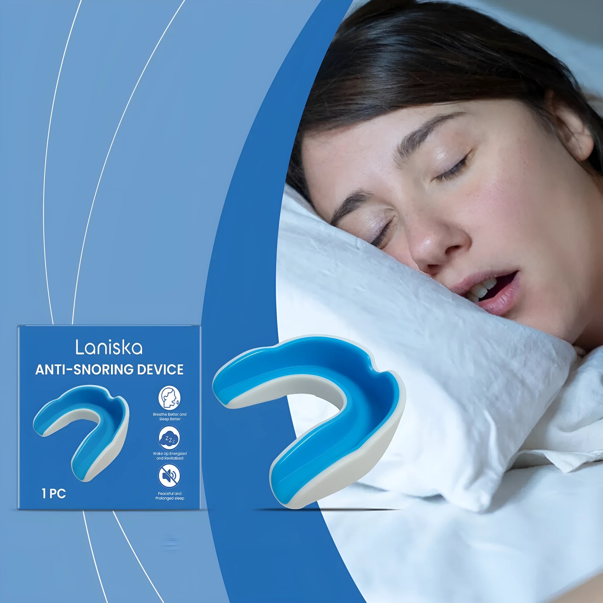 A single snoring stopper device for gentle anti-snoring night care.