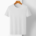 Ice silk quick-drying antibacterial anti-UV short sleeve T-shirt in solid colours with slim fit design