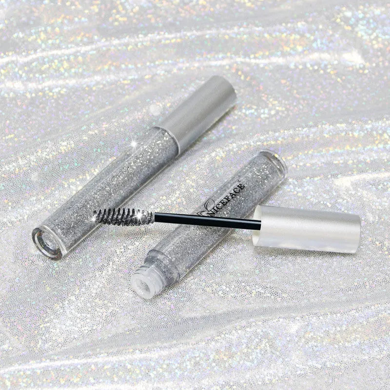 NICEFACE Diamond Shimmer Mascara in Silver – standard tube with silver sparkle wand