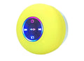 Waterproof Bluetooth speaker with large suction cup base and LED light in six colour options