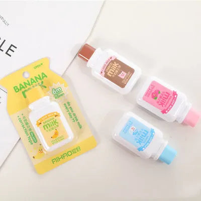 White creative correction tape in cute bottle shape with 6M length for paper error correction