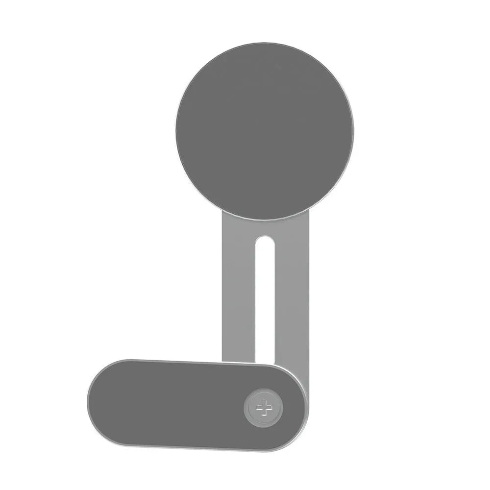 Silver aluminium alloy desktop phone stand, model ZM306, wireless charging magnetic bracket for general phones