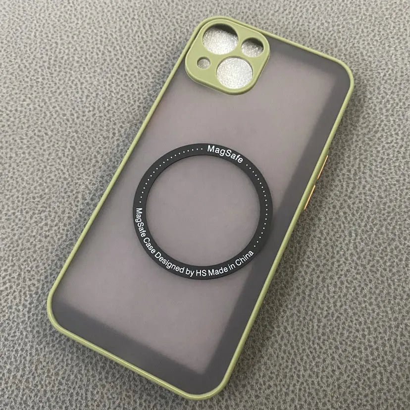 Phantom frosted magnetic phone case in Phantom Magnetic Black for Apple iPhone, hard PC anti-fall cover with matte finish.