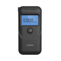 Black handheld household alcohol breath tester model HD-JJCSY01 on a white background.
