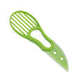 Multifunctional avocado knife in green polypropylene with modern simplicity design for peeling and slicing