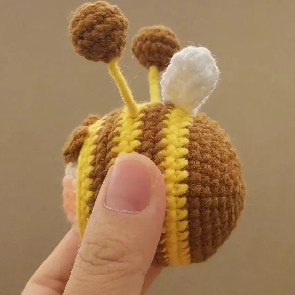 Handmade crocheted bee colonies for woolen dolls in plush material