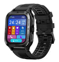 Waterproof smart watch with 1.85 inch IPS screen, Bluetooth calling, 22 mm strap, Black Orange Red options