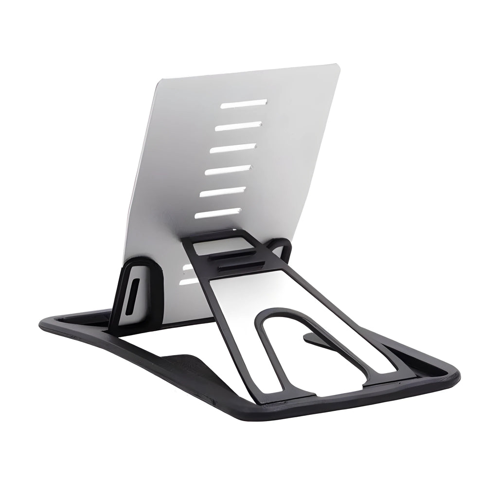 Black lazy bracket card phone holder for desktop measuring 8.5cm by 5cm