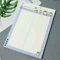 B5 size 8-hole refill paper pad with coloured PP plastic shell cover