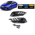Black LED daytime running light for Mustang Civic with white blue yellow 70-90 lumen output