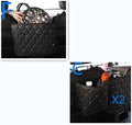 Nylon car seat storage net pocket 27x39x10cm in black, fitted between front seats