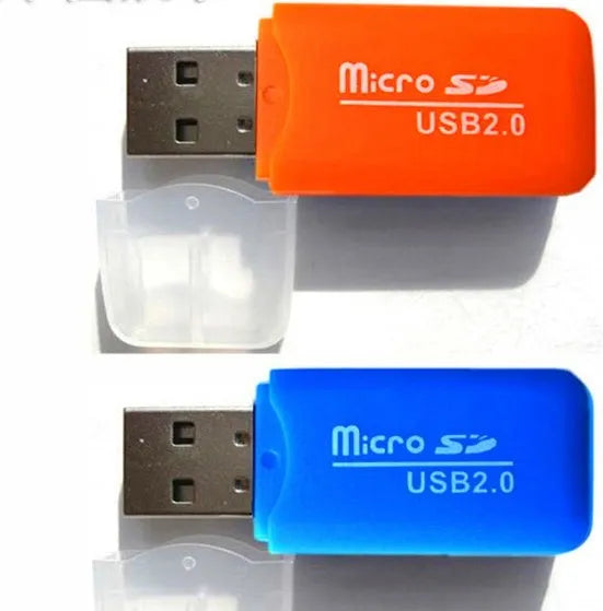 Mini USB TF card reader with SD transfer adapter for MicroSD data transfer