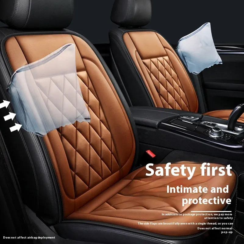 Winter car plush warm cushion in solid black colour with synthetic fibre filling