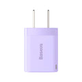 Super Silicon foldable mobile phone fast charger in purple with Type-C interface and US plug