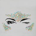Adhesive gems and rhinestone temporary tattoo stickers with glitter for festival and party body decoration