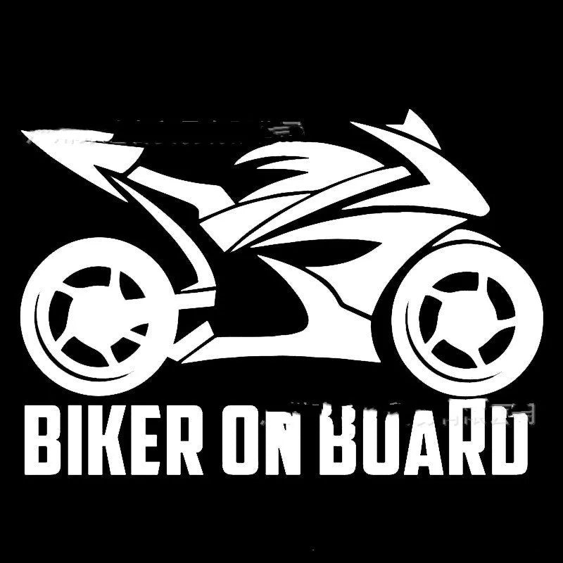 Motorcycle reflective sticker in PET material showing size options and colour variations