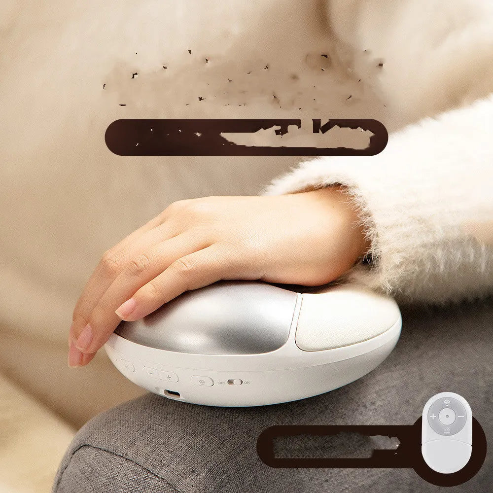 White smart electric hand massager with heat and pulse for hand fatigue relief